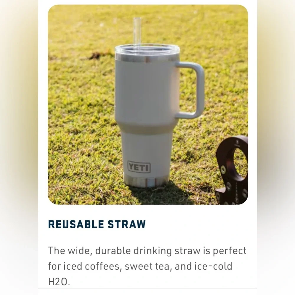 NWT Yeti 35oz Rambler w Straw